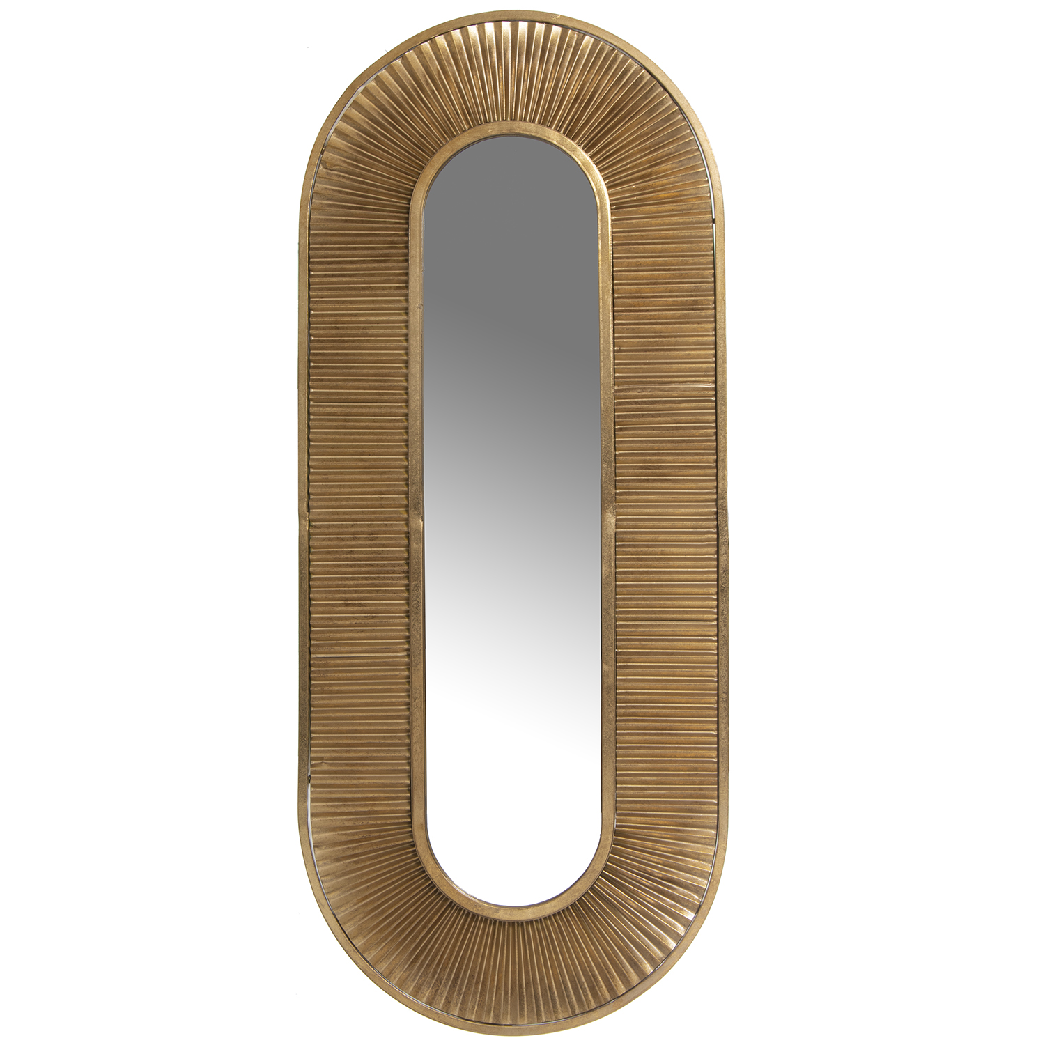 Espejo Oval Dorado 