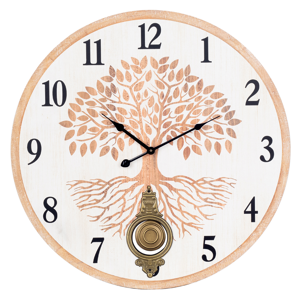 Reloj Árbol Blanco con Péndulo 58 cm 