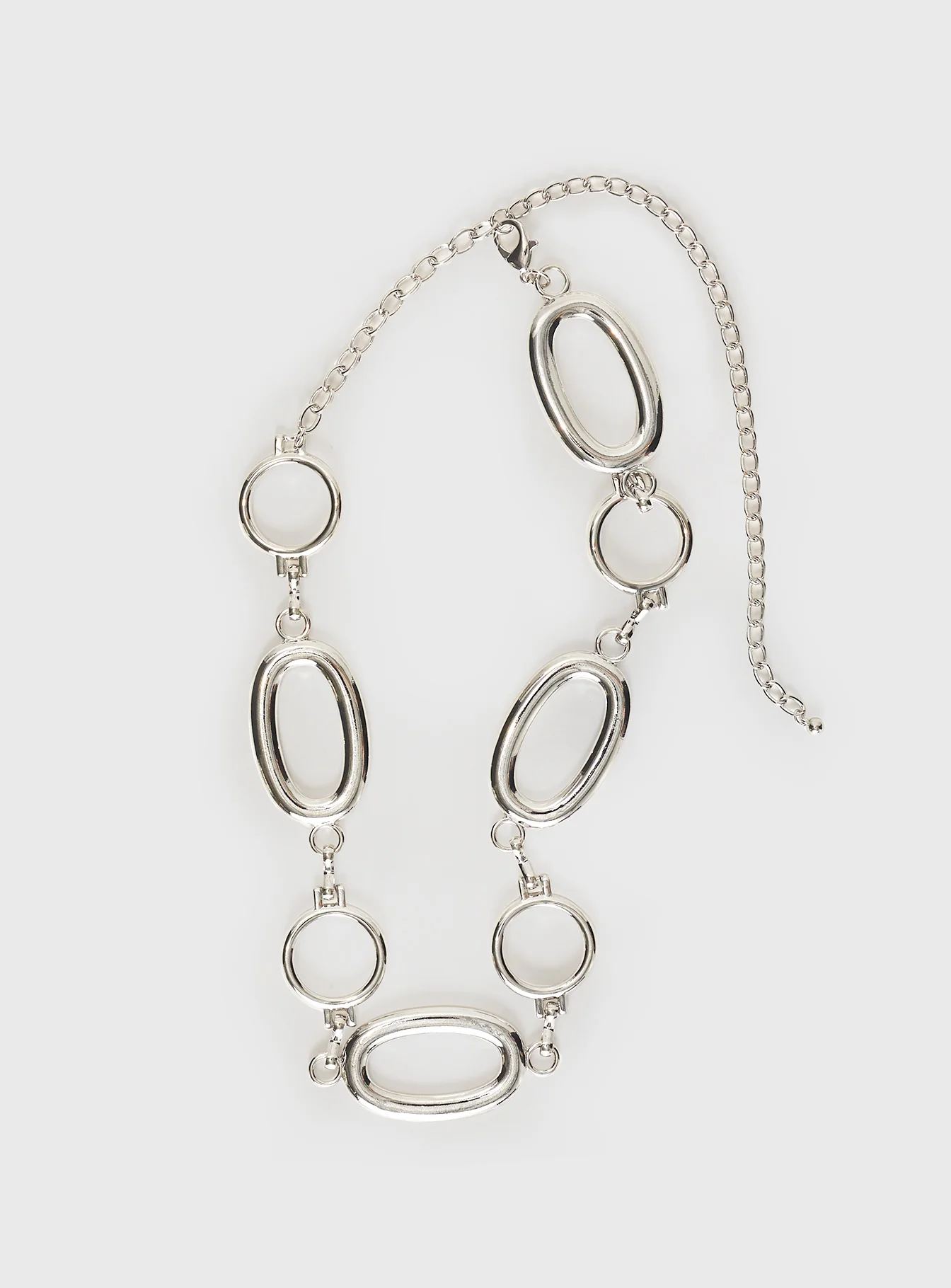 Silver Pendant Chain Belt Silver
